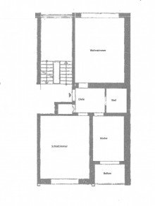 Grundriss Ger�umige 2 Zimmerwohnung