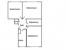 Grundriss Helle 3 Zimmer mit G-WC und gro�em Keller