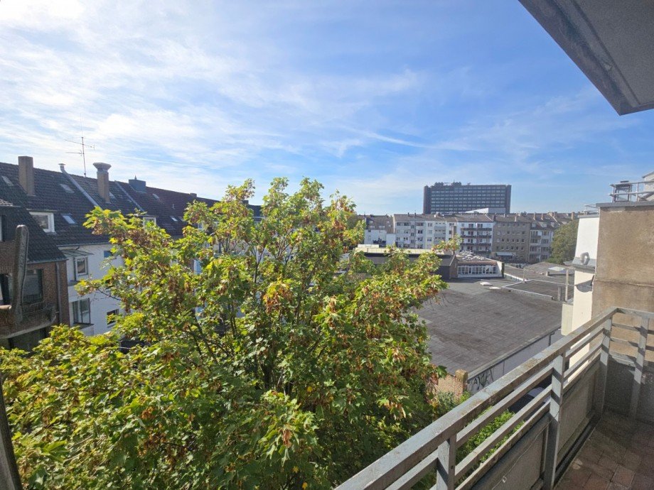 Aussicht vom Balkon Wohnung D�sseldorf