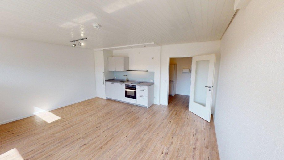 Wohn/Schlafzimmer mit hochwertiger K�che und Balkon Wohnung D�sseldorf