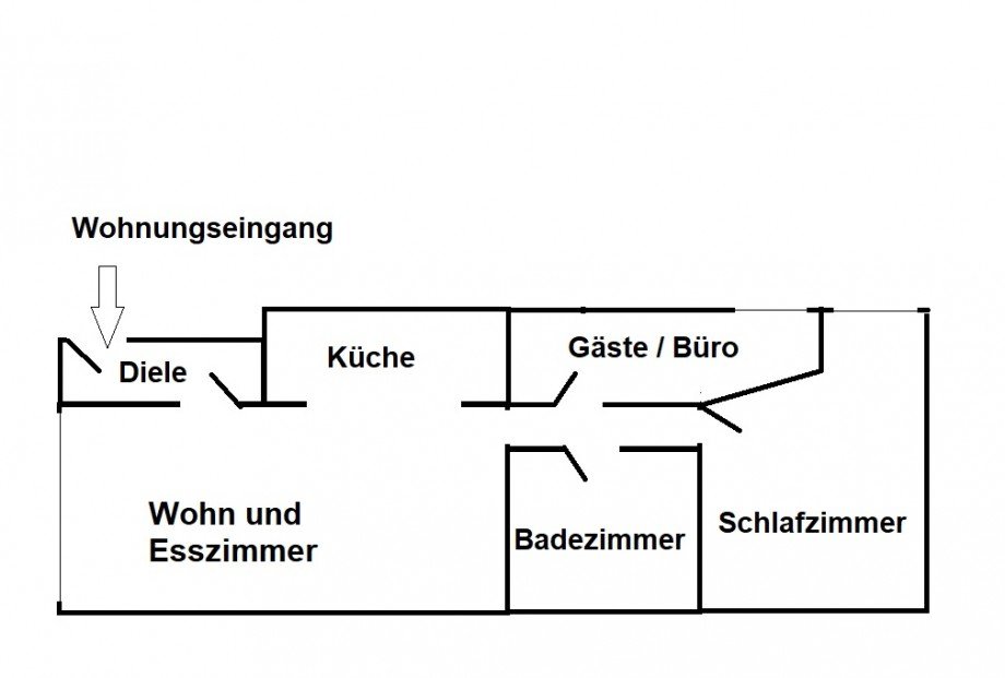 Grundriss Erdgeschosswohnung Solingen