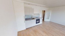 Wohn/Schlafzimmer mit hochwertiger K�che und Balkon Ger�umiges modernes Apparment mit Balkon und Einbauk�che