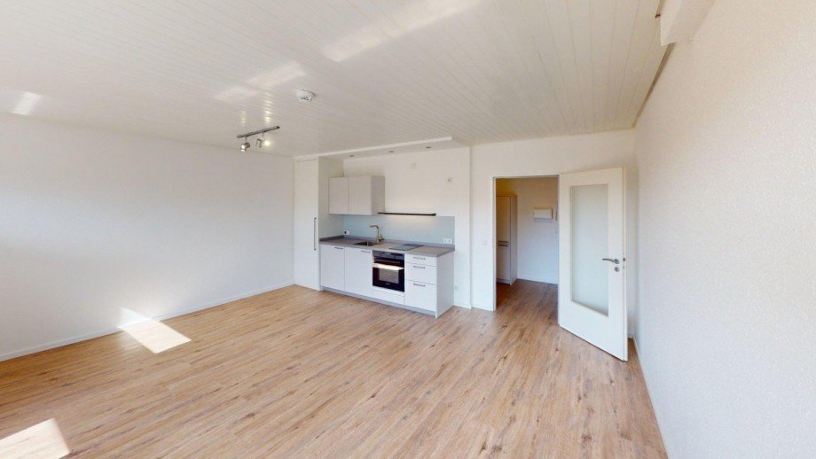 Wohn/Schlafzimmer mit hochwertiger K�che und Balkon Wohnung D�sseldorf